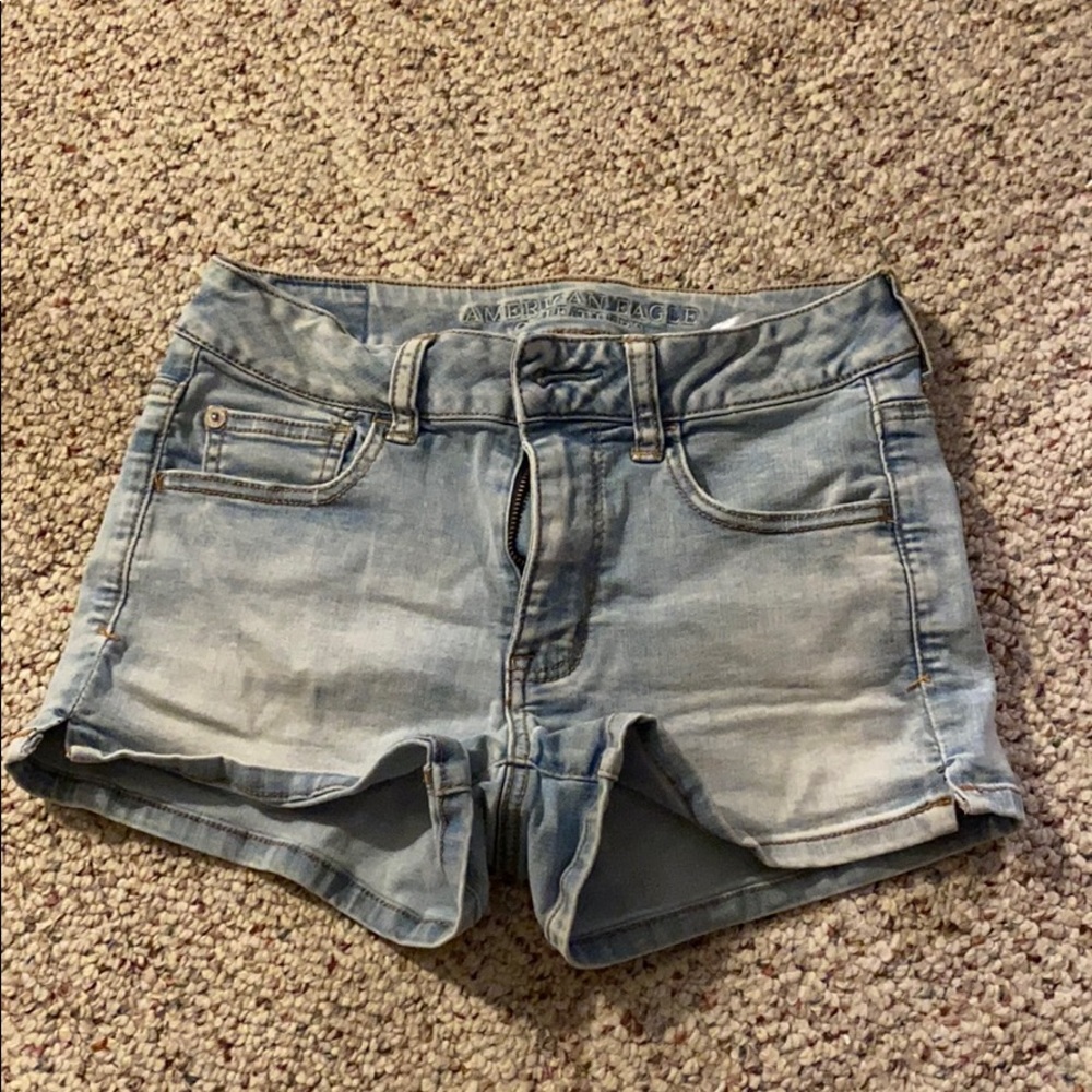 High waisted jean shorts